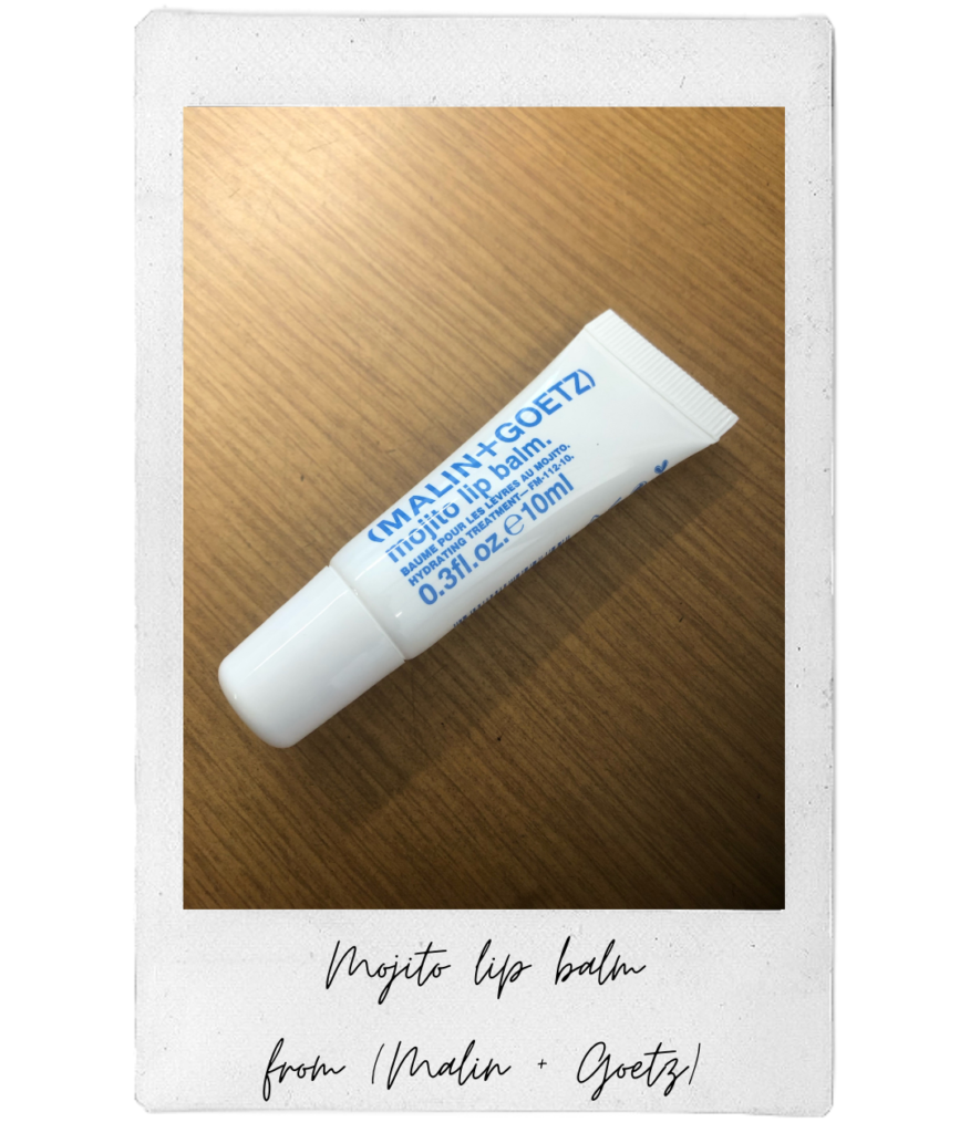 Adam's fall must-have for fall is Malin & Goetz's Mojito Lip Balm. 
